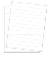 MasterVision FM1615 Data Card Replacement Sheets, 8.5 x 11 Inches Perforated Sheets, White, 10 Sheets