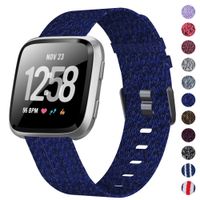XIMU Bands Compatible with Fitbit Versa/Versa 2 / Versa Lite, Soft Woven Fabric Replacement Band Quick Release Canvas Strap Wristbands Accessories Women Men for Versa Smart Watch