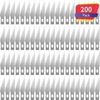 200 Pack No.11 Hobby Blades Set, SK-5 High Carbon Steel Art Blades Cutting Tool with Storage Case for Craft, Scrapbook, Stencil