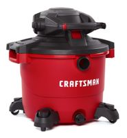 CRAFTSMAN CMXEVBE17607 16 gallon 6.5 Peak Hp Wet/Dry Vac with Detachable Leaf Blower, Heavy-Duty Shop Vacuum with Attachments