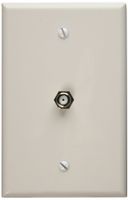 Morris 87511 Midsize Single F Connector Wall Plate, White