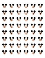 USTORE Sticker 48 Mickey Mouse FACE Envelope Seals Labels, 1.2"
