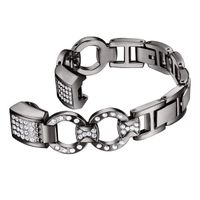 bayite Metal Bands Compatible with Fitbit Alta and Alta HR, Set with Rhinestone, Black