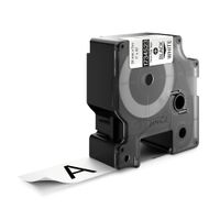 DYMO 1-Inch Permanent Polyester Label, Black Tape on White Tape (1734523), DYMO Authentic