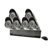 REVO America R84B6E-1T 8-Channel 1TB DVR Surveillance System with 6 600TVL 80-Feet Night Vision Camera (Gray)