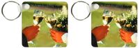 3dRose On Your Wedding Day - Key Chains, 2.25 x 4.5 inches, set of 2 (kc_3114_1)
