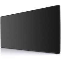 Ktrio Extended Gaming Mouse Pad with Stitched Edges, Large Mousepad with Premium-Textured Cloth, Non-Slip Rubber Base, Waterproof Keyboard Pad, Mouse Mat for Gamer, Office & Home, 31.5x15.7 in, Black
