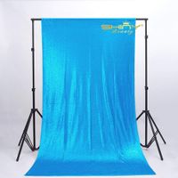 ShinyBeauty Sequin Curtain Backdrop 2 Panels 4FTx7FT Turquoise Sequin Photography Backdrop Glitter Backdrop Curtain Pack of 2-190418E