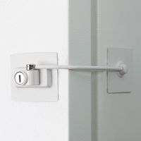 Guardianite Premium Refrigerator Door Lock with Built-in Keyed Lock - White