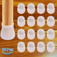 Furniture Silicon Protection Cover - 16 Pcs - Chair Leg Floor Protectors, Round & Square Chair Leg Caps, Prevents Scratches and Noise Without Leaving Marks