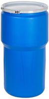Eagle 1610MB Blue High Density Polyethylene Lab Pack Drum with Metal Lever-lock Lid, 14 gallon Capacity, 26.5" Height, 15" Diameter