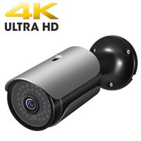 FULUVA UltraHD 4K (8MP) Outdoor Bullet POE IP Camera, 3840x2160, 130ft NightVision, IP67 Weatherproof, Heavy Duty Housing, 3.6mm Lens Wide Angle, Onvif (Black)