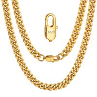 Personalised Name Chain Good Durable Chain 6MM 18inch Stainless Steel Hip Hop Necklace Male