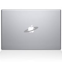 The Decal Guru 2068-MAC-13A-S Saturn's Rings Decal Vinyl Sticker, Silver, 13\" MacBook Air