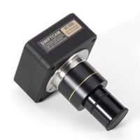 Swiftcam 5 Megapixel Camera for Microscopes, with Reduction Lens, Calibration Kit, Eyetube Adapters, and USB 2.0 Cable, Compatible with Windows/Mac/Linux