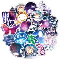 Honch Galaxy Stickers Pack 100 Pcs Suitcase Stickers Vinyl Decals for Laptop Bumper Helmet Ipad Car Luggage Water Bottle