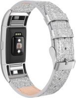 SWEES Bands Compatible for Fitbit Charge 2 Leather Small (5.6" - 7.5"), Genuine Leather Replacement Wristband Metal Connectors Women, Black, Beige, Brown, Grey, Rose Gold, Blue