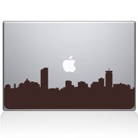 The Decal Guru Boston City Skyline Decal Vinyl Sticker, 11" MacBook Air, Brown (2329-MAC-11A-BRO)