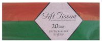 100 Sheets Tissue Wrapping Paper Red/Green