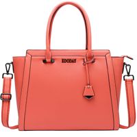 Laptop Bag for Women,13,14,15.6 Multi Pocket Laptop Briefcase Work Tote Bag with Durble Cossbody Shoulder Strap,Coral