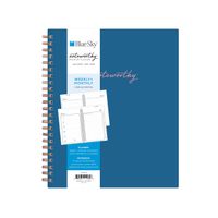 Blue Sky Noteworthy 2019 Weekly & Monthly Planner and Notebook, Hardcover, Twin-Wire Binding, 7" x 9", Indigo