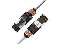 LINKUP [Fluke Certified] Cat7 Ethernet Cable -2 FT (1 Pack) 10G Double Shielded RJ45 S/FTP Patch Cables | for Network Internet LAN Switch Panel Router Gaming | Extreme High Speed |30AWG White