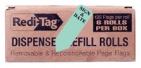 Redi-Tag Please Sign and Date Reversible Printed Arrow Flags, 6 Roll Refill, 120 Flags per Roll, 1-7/8 x 9/16 Inches, Mint (91401)