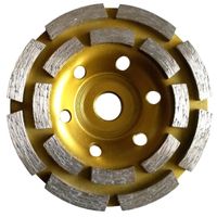 7-Inch Diamond Grinding Cup Wheel Double Row Premium Higher Diamond Concentration for for Concrete and Paint, Epoxy, Mastic, Coating Removal, Travertine Grinding, Stone Grinding, Quartz Grinding