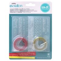 We R Memory Keepers 660737 0633356607373 Label Embossing Folder Evolution-Fall/Winter (4 Piece), Multi