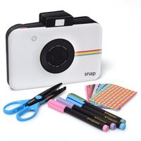 Polaroid PL2X3SBSBAPKIT Snap Themed Scrapbook Album Bundle for 2x3 Photo Paper, Colorful