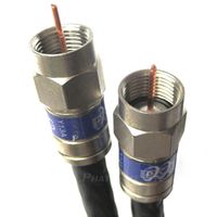 PHAT SATELLITE 175ft Direct Burial Underground RG6 COAXIAL Cable 18AWG 75 Ohm Gel Braided Anti Moisture & Condensation Weather Seal All Brass CONNECTORS UL ETL Cut to Order Assembled in USA INTL