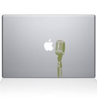 The Decal Guru Open Mic MacBook Decal Vinyl Sticker - 13" MacBook Air - Gold (1140-MAC-13A-G)