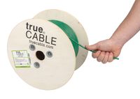 Cat6 Plenum (CMP), 500ft, Green, 23AWG 4 Pair Solid Bare Copper, 550MHz, ETL Listed, Unshielded Twisted Pair (UTP), Bulk Ethernet Cable, trueCABLE