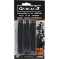 General Pencil 960ABP Generals Jumbo Charcoal 3 ASST STK, Multicolor