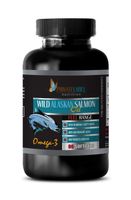 Immune System Booster - Wild Alaskan Salmon Oil - Rich in Omega-3 Fatty ACIDS - Wild Alaskan Fish Oil Cholesterol Support - 1 Bottle 90 Softgels