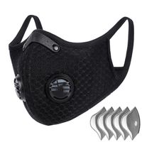 West Biking Mesh Dust/Pollution Mask for Air Filtration, Sport Mask with Exhalation Valves Filters, Activated Carbon N99 PM2.5 Filters Air Purifier (1Mask+5Filters)