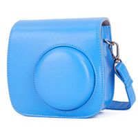 Phetium Cobalt Blue Protective Case for Fujifilm Instax Mini 9 Mini 8 Mini 8+, Soft PU Leather Bag with Pocket and Removable Shoulder Strap(Cobalt Blue)