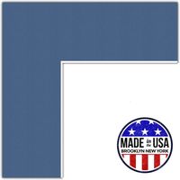 12x15 Yorktown Blue / Royal Custom Mat for Picture Frame with 8x11 opening size (Mat Only, Frame NOT Included)