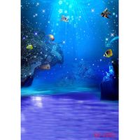 PHSFUBEL Wedding Photography Under Sea Backdrop 150x200cm Vinyl Beach Photos Summer Pictures Water Background Under Sea
