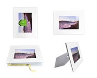 Golden State Art, Pack of 10 White 8x10 Self-Assemble Photo Mat for 5x7 Picture with Backing Board pre-gummed W/Easel Display Stand, Includes 10 Clear Bags