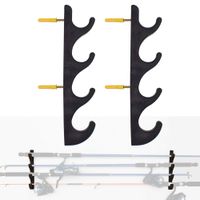 YYST Horizontal Fishing Rod Storage Rack Holder Wall Mount - Hold 4 Fishing Rods W Screws - No Fishing Rod