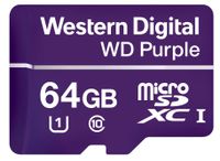 Western Digital WDD064G1P0A WD Purple 64GB Surveillance microSD Card