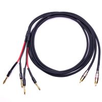 CESS-038-3f Banana Plugs to RCA Cable 3 FT, Phono Banana Speaker Cable, 2 Pack