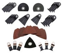 ABN Oscillating Multitool Fein Multimaster Blade Combo with Sanding Pad and Assorted Grit Sandpaper, 38-Piece Kit