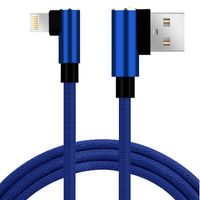 Boost+ Charger Cable 6FT Angled USB Charging Cable Cord Extra-Long Braided Nylon Charge/Data Sync Compatible for iPhone X/XS Max/XR/8 Plus/7/6/6S/ 5/5C/5S,iPad/Mini, Single Pack