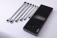 Orion Motor Tech Extra Long Gear Ratcheting Wrench Set Metric XL Extended Handle with Flex Head, 8mm 9mm 10mm 11mm 12mm 13mm 14mm 15mm 16mm 17mm 18mm 19mm - 6pcs & 12 Sizes