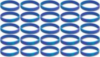25 Suicide Teal and Purple Silicone Awareness Bracelets - Medical Grade Silicone - Latex and Toxin Free (25 High Quality Bracelets)
