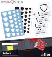 MyCamShield | White & Black (Matte) | 52 Vinyl Webcam/Camera Covers | Removable/Reusable | for Laptops, Desktops, Smartphones, Tablets, Smart TVs, Smart Home Devices | w/4 Lens/Screen Cleaning Wipes