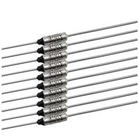 TOTOT 10pcs SF119E-121 Degree Metal Thermal Cutoffs Thermal Fuse 10A 250V for Motor Transformer Electric Industrial Home Appliance