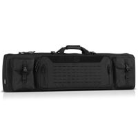 Savior Equipment Urban Warfare Tactical Double Carbine Long Rifle Bag Gun Case Firearm Backpack w/Pistol Handgun Case - 55 Inch Obsidian Black